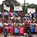 Mujeres protestan contra la violencia en todas sus formas, incluida la violencia por despojo de tierra y territorio. Foto: Cortesía