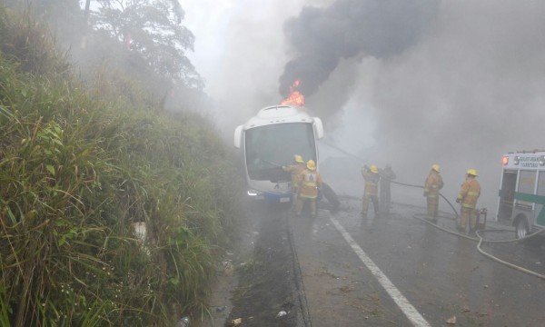 Autobús que presuntamente arrolló al maestro .... Foto: Cortesía 