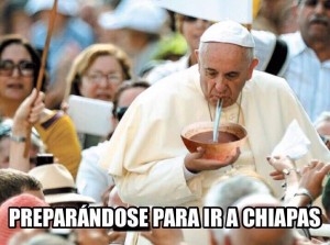Sobre el anuncio de la llegada del Papa a Chiapas.