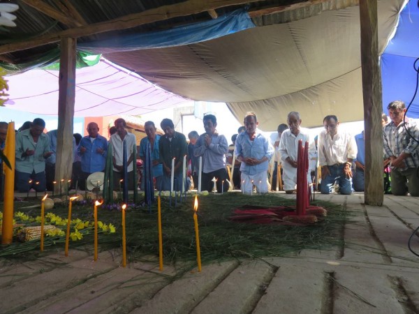 Pueblos del norte de Chiapas en apoyo para Gustavo Castro. Foto: Cortesía