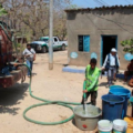 Distribución de agua en pipas no alcanza a abastecer a la población. Foto: @PCivilChiapas