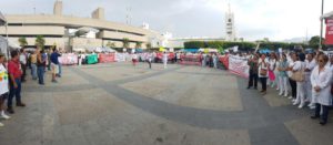 La llegada a la plaza central de Tuxtla