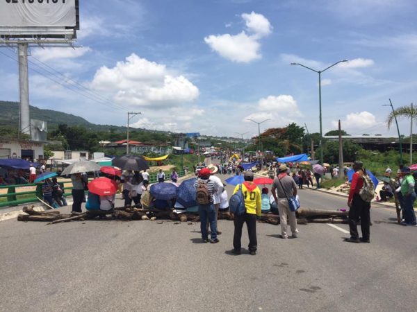 Bloqueo en la salida a Chiapa