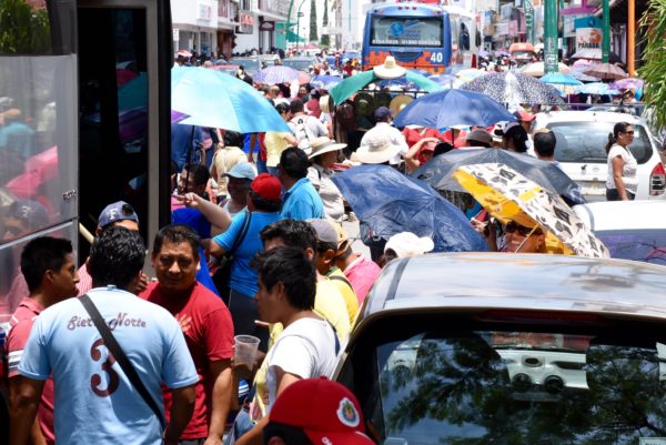 Miles de maestros de toda la geografía estatal partieron este día a la Ciudad de México. Foto: Óscar León. 