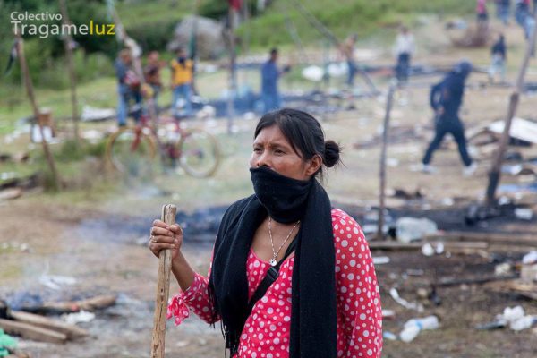 "Se mira el horizonte" En la reconstrucción del campamento que se instaló el 27 de junio de 2016.