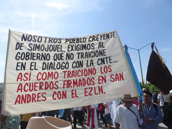 Marcha del Pueblo Creyente de Chiapas. Foto: Peregrinos