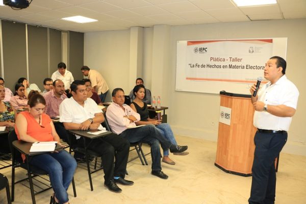 Capacitan a personal del IEPC en fe de hechos electorales