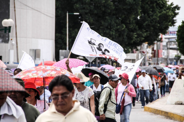 Maestros de la CNTE en Chiapas. Foto:  Francisco López