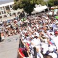 Eduardo Ramírez Aguilar ayer en el Parque Central. Foto tomada de FB.