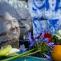 Altar en honor a Berta Cáceres en la Plaza de la Cruz - 2 de marzo 2018 (Foto Guancasco de Medios)