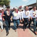 Julión reaparece en evento político, con candidatos de MORENA Julión Álvarez, José Luis Gómez Santaella, Eduardo Ramírez Aguilar y José Octavio García Macias. Foto tomada de Facebook