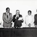 Patrocinio Gónzalez Garrido en lectura de un documento. 
Foto - Cimsur-UNAM - 1986
