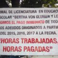 Protesta de los Maestros de la Escuela Normal de Educadoras