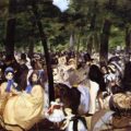 Música en el jardín Tuileries. Pintura de Eduardo Manet. 