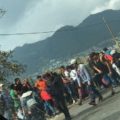 Cientos de migrantes caminan por carreteras de Chiapas. Foto: Cortesía