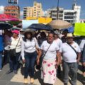 Marcha de familias de los cinco policías retenidos  en Río Florido. 