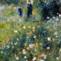 'Mujer con sombrilla en jardín', de Renoir.