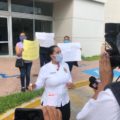 Personal médico protesta ante rebase de atención a pacientes COVID-19. Foto: Chiapas Paralelo