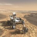 representación artística del Rover Perseverance sobre la superficie de Marte. Crédito: NASA