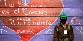 Trocitos de emociones para conectar con el corazón “La educación en el corazón de la autonomía zapatista”. Cortesía: Tryno Maldonado
