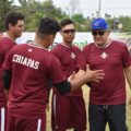 Cuando ha viajado a su rancho de descanso en Palenque, López Obrador ha acudido en ocasiones a entrenar al estadio de béisbol y ha vestido el uniforme del equipo Guacamayas. Cortesía: Mexicanos contra la corrupción y la impunidad.