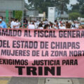 Marcha pacifica realizada en Pichucalco. Cortesía: Voces Feministas.