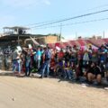 Migrantes se confrontan por espacios para tramitar visas humanitarias Foto: Damián Sánchez Adrián