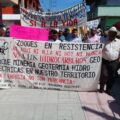 Marcha ZODEVITE en Chapultenango en el marco del 37 aniversario de la erupción del Volcán Chichonal. Cortesía: Chiapas Paralelo