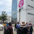 Edificio del IEPC tomado por normalistas y CNTE.
Foto: CNTE