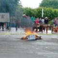 En el municipio de El Parral, pobladores quemaron urnas. Cortesía: Gaby Coutiño 