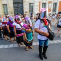 El Escuadrón 421 se alista para marcha histórica en Madrid el 13 de agosto del 2021, a 500 años de la invasión de Tenochtitlan. Foto: Daliri Oropeza
