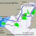 En un territorio que alberga la mancha selvática más grande de América del Norte y el segundo acuífero subterráneo del país se quiere implementar el Proyecto de desarrollo integral Tren Maya. Cortesía: Ana Esther Ceceña/Geopolitica