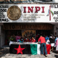 El 12 de octubre de 2020, el llamado día de la raza, ochenta familias de la Comunidad Indígena Otomí Residente en la Ciudad de México, tomaron el edificio del Instituto Nacional de los Pueblos Indígenas (INPI). Foto: Belén Kemchs