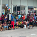 Migrantes, sin medios para subsistencia en Tapachula. Foto: Ángeles Mariscal
