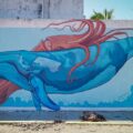 Las bestias del mar, un mural realizado por Julio Antonio Torres Guzmán, artista visual. Cortesía: Julio Antonio Torres.