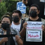 Periodistas de Yucatán alzan la voz contra la violencia y la censura.
Foto: Lilia Balam

