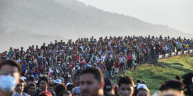 Exposición fotográfica :¿Quédate en México? Migraciones en la frontera sur”. Foto: Isaac Guzmán