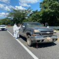 FGE inicia investigación por Homicidio de una persona en Frontera Comalapa; asegura armas y vehículos. Cortesía: FGE
