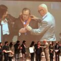 Porfirio Muñoz Ledo al recibir el premio Mérito Ciudadano Benito Juárez de manos de Dante Delgado. Foto: Facebook