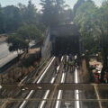 Así lucieron las vías del metro durante labores de rescate. Foto: Alexis Rojas.