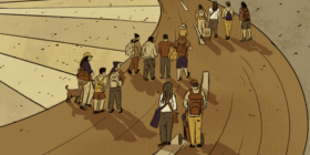 Migrar: el hemisferio en movimiento 
Ilustración: Ojo Público