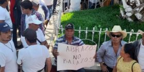 Manifestación de habitantes de Siltepec contra crimen organizado. Foto: Cortesía