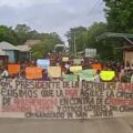 Marcha en Frontera Corozal, en la selva Lacandona. Pide acciones efectivas contra grupos del crimen organizado. 