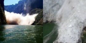 Derrumbe de pared izquierda del Cañón del Sumidero. Imagen: Cortesía
