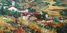 Pintura Olmeda de las Fuentes el pueblo del arte