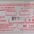 Viajes Rápidos Corazon de María no ex verificada por la Secretaría de Transporte de Chiapas.