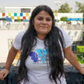 Tiaré Girón, de 32 años, fundadora y directora de Un Bolillo para todos, una organización civil dedicada a ayudar a pacientes de alta especialidad menores de edad, posa para un retrato en el Instituto Nacional de Pediatría en Ciudad de México. Foto: Aline Suárez del Real, Global Press México  