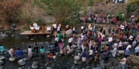 Realizan misa en el Río Pijijiapan para que ya no se seque