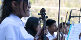 Concierto de Cuerdas de la Orquesta y Coro por la Paz de la Zona Norte de San Cristóba. Foto: Anny Zúñiga Santiago