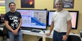 Investigadores en el Centro de Monitoreo Vulcanológico UNICACH:
Foto: Cortesía
